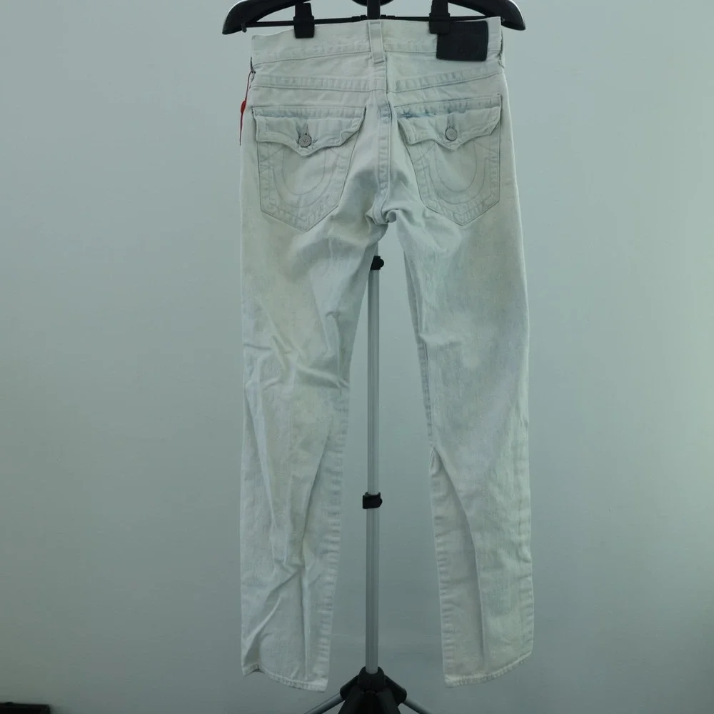 True Religion Geno Jeans Men's 30 x 32 Worn Sunfaded Relaxed Slim Fit Distressed